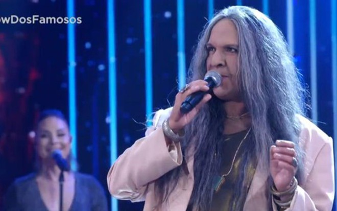 Ceará mudou sua situação no Show dos Famosos após interpretar a cantora Maria Bethânia na competição - FOTOS: REPRODUÇÃO/GLOBO