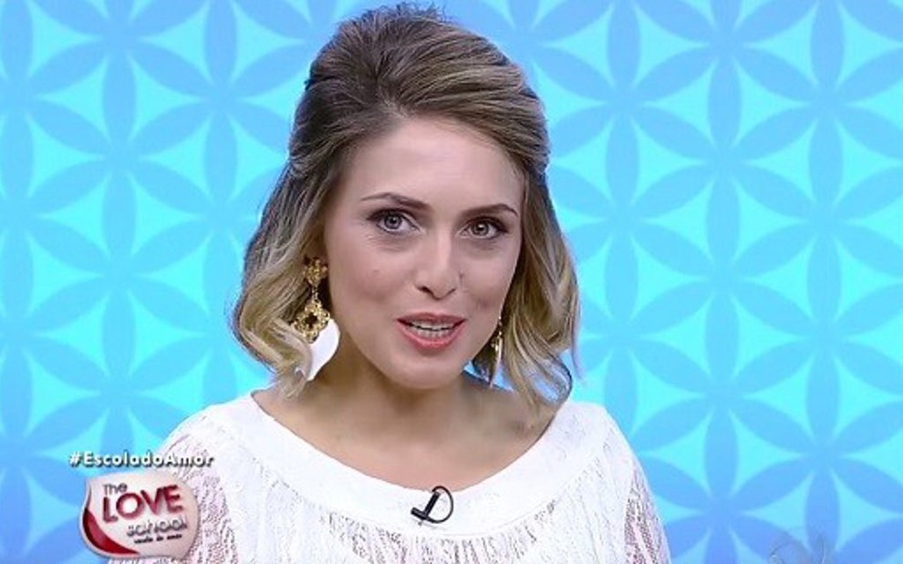 Cristiane Cardoso, filha de Edir Macedo, no programa The Love School do último sábado - Reprodução/TV Record