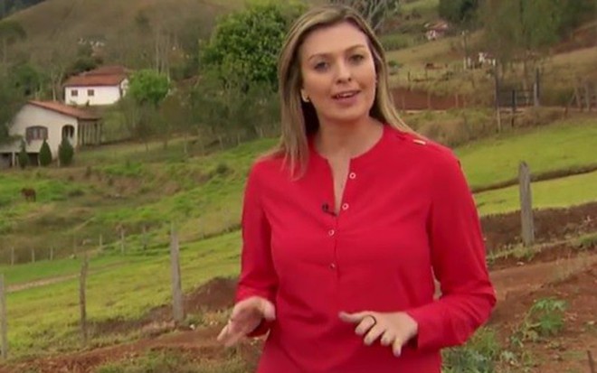 A repórter Cristina Vieira em material do Globo Rural sobre a Serra da Mantiqueira - Reprodução/TV Globo