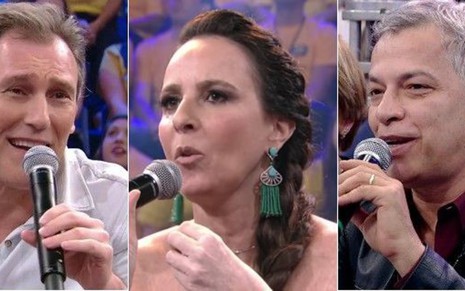 Paulo Goulart Filho (à esq.), Fernanda Chamma e Jaime Arôxa no júri da Dança dos Famosos - Reprodução/TV Globo