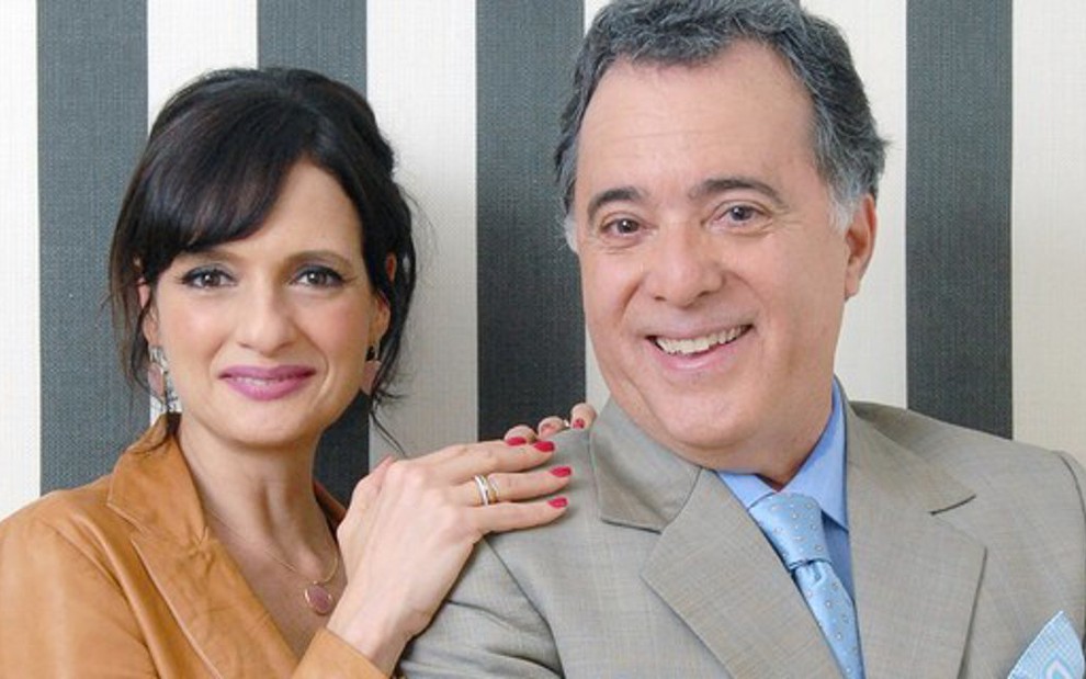 Denise Fraga com Tony Ramos na série A Mulher do Prefeito, exibida pela Globo em 2013 - Zé Paulo Cardeal/TV Globo