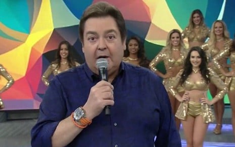 Fausto Silva à frente do Domingão do Faustão; programa bateu recorde em setembro - Reprodução/TV Globo