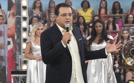 Geraldo Luis na despedida do palco do Domingo Show: a partir do dia 18, só reportagens - Edu Moraes/RecordTV
