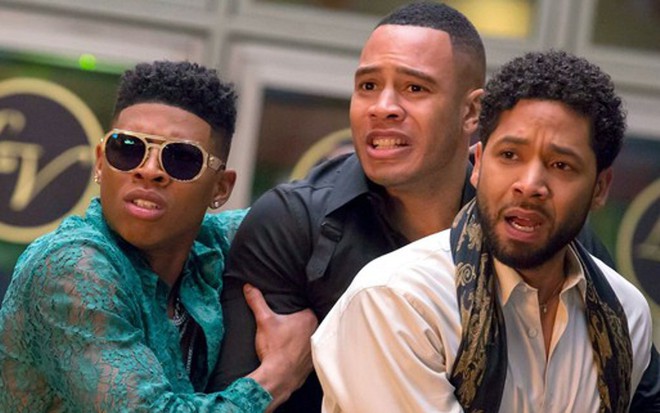 Os atores Bryshere Y. Gray (à esq.), Trai Byers e Jussie Smollett em cena da série Empire - Imagens: Divulgação/Fox