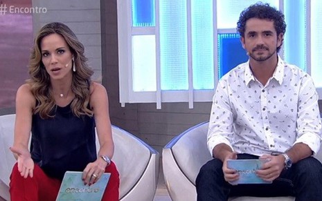 Ana Furtado e Felipe Andreoli no Encontro com Fátima Bernardes de ontem (14) - Reprodução/TV Globo