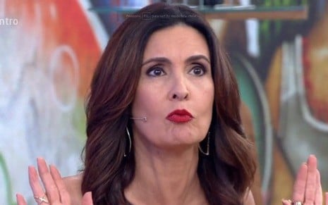 Fátima Bernardes durante o Encontro de sexta (3): programa marcou recorde negativo do ano - Reprodução/TV Globo