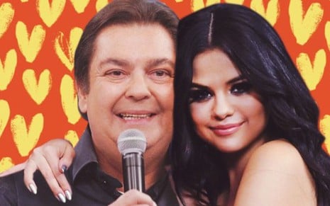 Fausto Silva e Selena Gomez foram unidos como um casal em romances escritos por internautas - REPRODUÇÃO/INSTAGRAM
