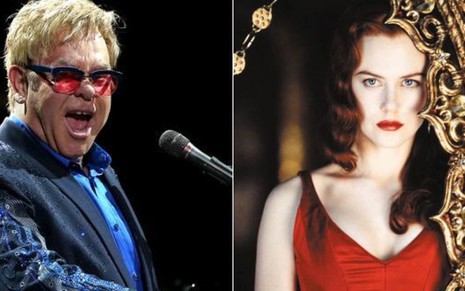Elton John emplacou músicas em filmes como Moulin Rouge, com Nicole Kidman - Imagens: Divulgação