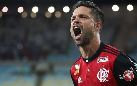 O meia Diego comemora gol que classificou o Flamengo para a final da Copa do Brasil - Gilvan de Souza/CR Flamengo