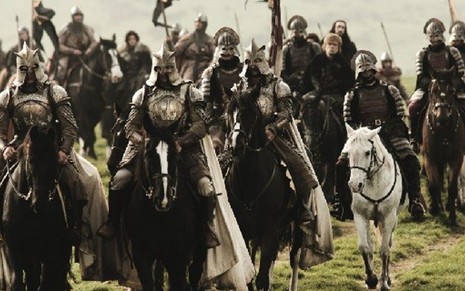 Cena de batalha da primeira temporada de Game of Thrones, que inspira novela da Record - Divulgação/HBO