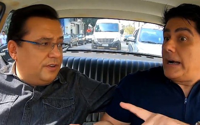 Geraldo Luís entrevista Cesar Filho para o Domingo Show, da Record