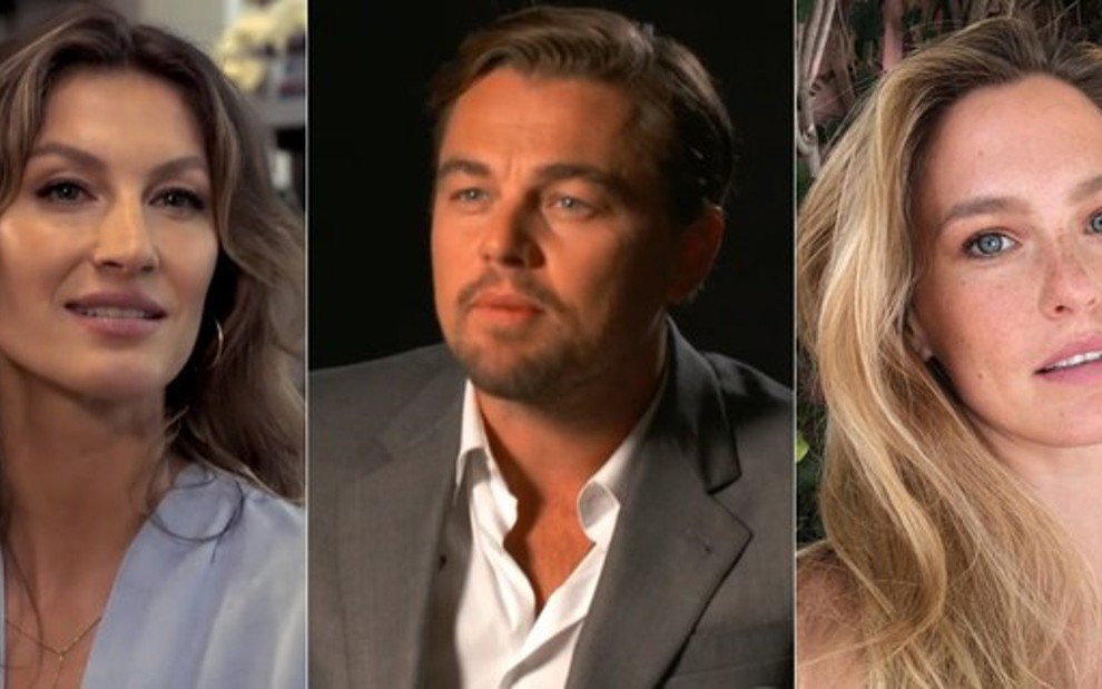 Gisele Bündchen e Bar Refaeli foram os relacionamentos mais longos de DiCaprio nos últimos 20 anos - REPRODUÇÃO/GLOBO E REPRODUÇÃO/INSTAGRAM