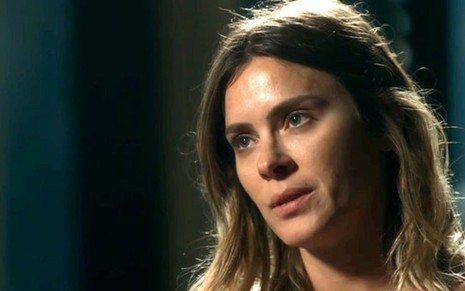 Afrodite (Carolina Dieckmann) em cena da novela das nove da Globo; gestante vai passar mal  - Reprodução/TV Globo