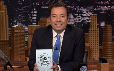 O apresentador e comediante Jimmy Fallon no The Tonight Show, da rede NBC - Reprodução/NBC