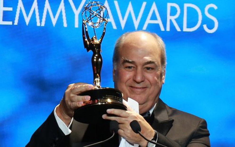 Roberto Irineu Marinho, presidente do Grupo Globo, recebe Emmy Internacional em 2014 - Luiz C. Ribeiro/TV Globo