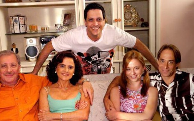 Marco Nanini, Marieta Severo, Lúcio Mauro Filho, Guta Stresser e Pedro Cardoso na série - Renato Rocha Miranda/TV Globo