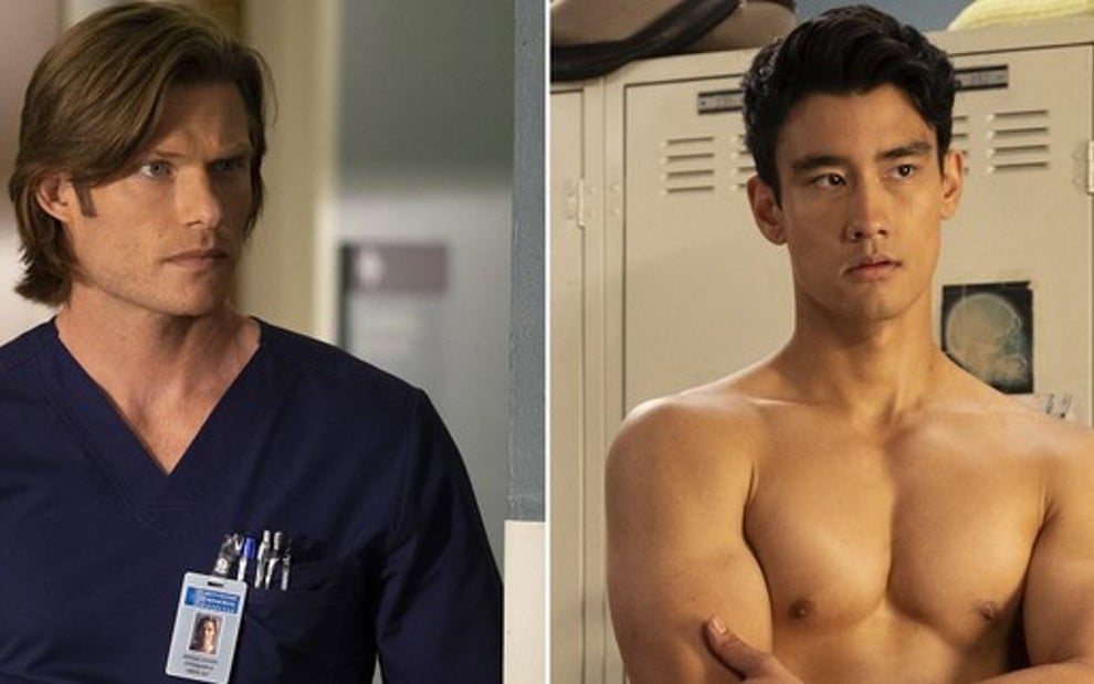 Chris Carmack e Alex Landi, os atores/modelos que estreiam na nova temporada de Grey's Anatomy - Imagens: Divulgação/ABC