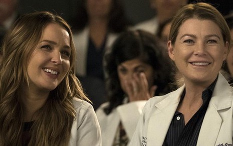As atrizes Camilla Luddington e Ellen Pompeo em cena da 14ª temporada de Grey's Anatomy - Divulgação/ABC