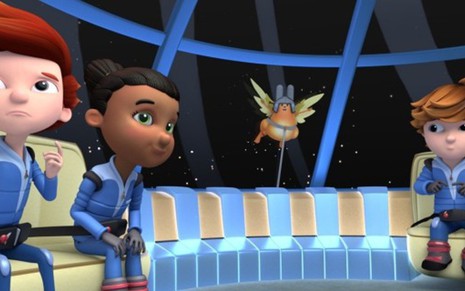 Feita em parceria com a Nasa, a animação Ready Jet Go! está na grade do Nat Geo Kids - Imagens: Divulgação