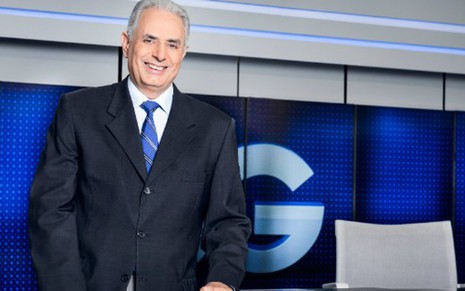 William Waack no cenário do Jornal da Globo, que apresentou até novembro do ano passado - Divulgação/TV Globo