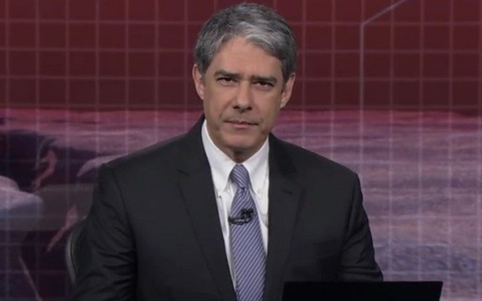 O apresentador William Bonner durante edição do Jornal Nacional da última terça (19) - Reprodução/TV Globo