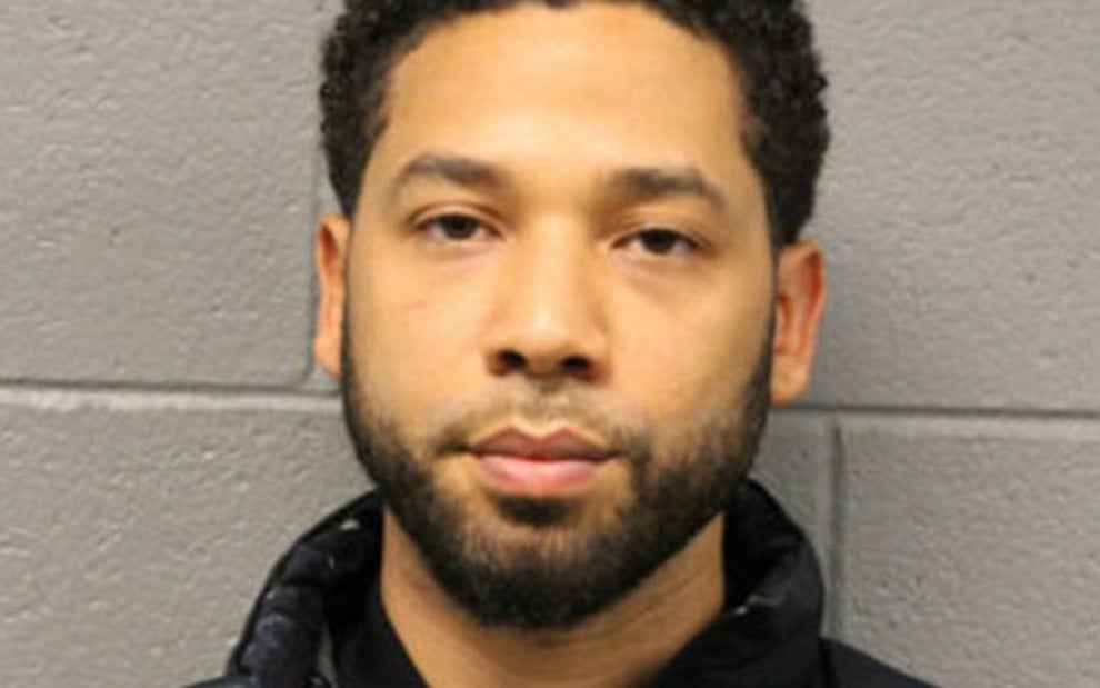 Registro da polícia de Chicago de Jussie Smollett, preso na última quinta (21); ele pagou fiança e foi solto - Divulgação/Chicago Police