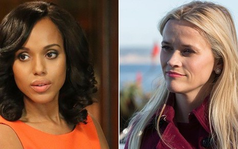 Kerry Washington em Scandal e Reese Witherspoon em Big Little Lies: parceiras - Divulgação/ABC/HBO