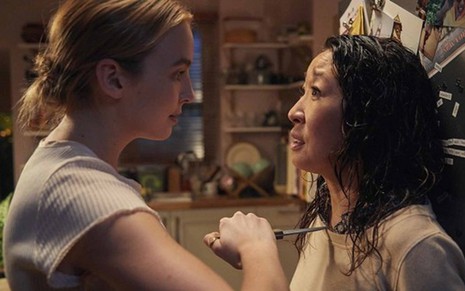 As atrizes Jodie Comer e Sandra Oh em cena da primeira temporada da série Killing Eve - Divulgação/BBC America