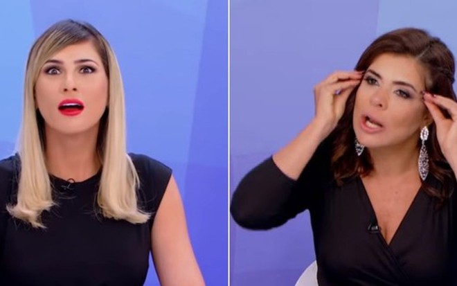 Lívia Andrade e Mara Maravilha voltaram a se desentender após uma provocação de Silvio Santos - REPRODUÇÃO/SBT