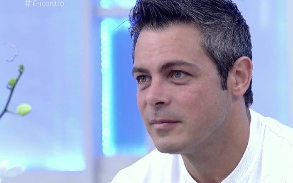 Luigi Baricelli no Encontro, em dezembro de 2015, sua última aparição na TV - Reprodução/Globo