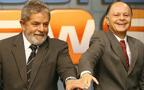 Luiz Inácio Lula da Silva e Edir Macedo na inauguração da Record News, em 2007 - Ricardo Stuckert/Presidência da República