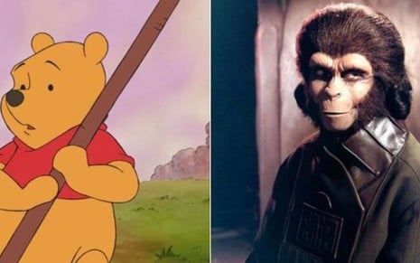 O Ursinho Pooh e Planeta dos Macacos são duas das opções de maratonas cinematográficas - Imagens: Reprodução