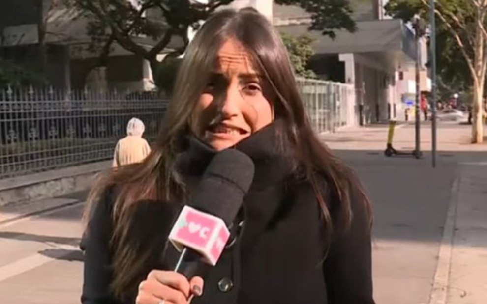 Mari Palma em sua última reportagem para o Mais Você, exibida em 9 de julho; jornalista pediu demissão da Globo - REPRODUÇÃO/GLOBO