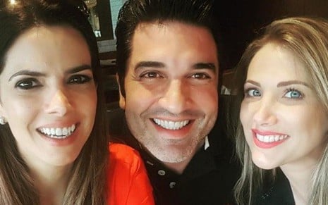 Mariana Leão, Edu Guedes e Erica Reis em imagem publicada no Instagram há uma semana - Reprodução/Instagram