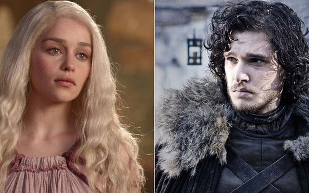 Os atores Emilia Clarke e Kit Harington em Game of Thrones; com qual deles valeria a pena ter um caso? - Divulgação/HBO