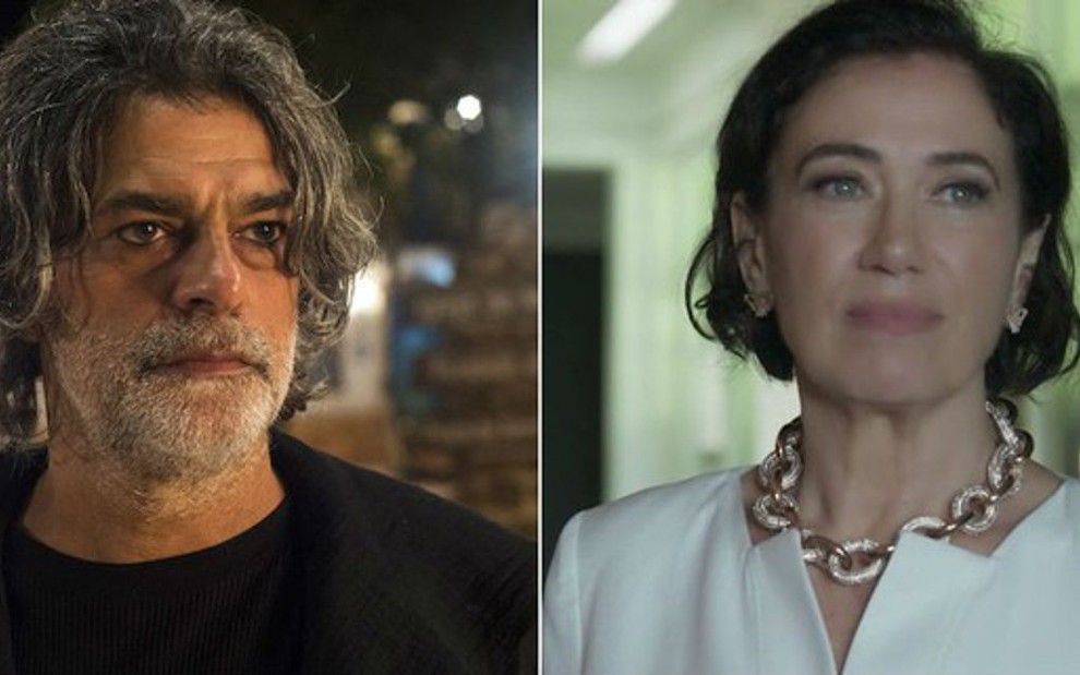 León (Eduardo Moscovis) vai se envolver com Valentina (Lilica Cabral) na novela das nove - Montagem/Reprodução/TV Globo