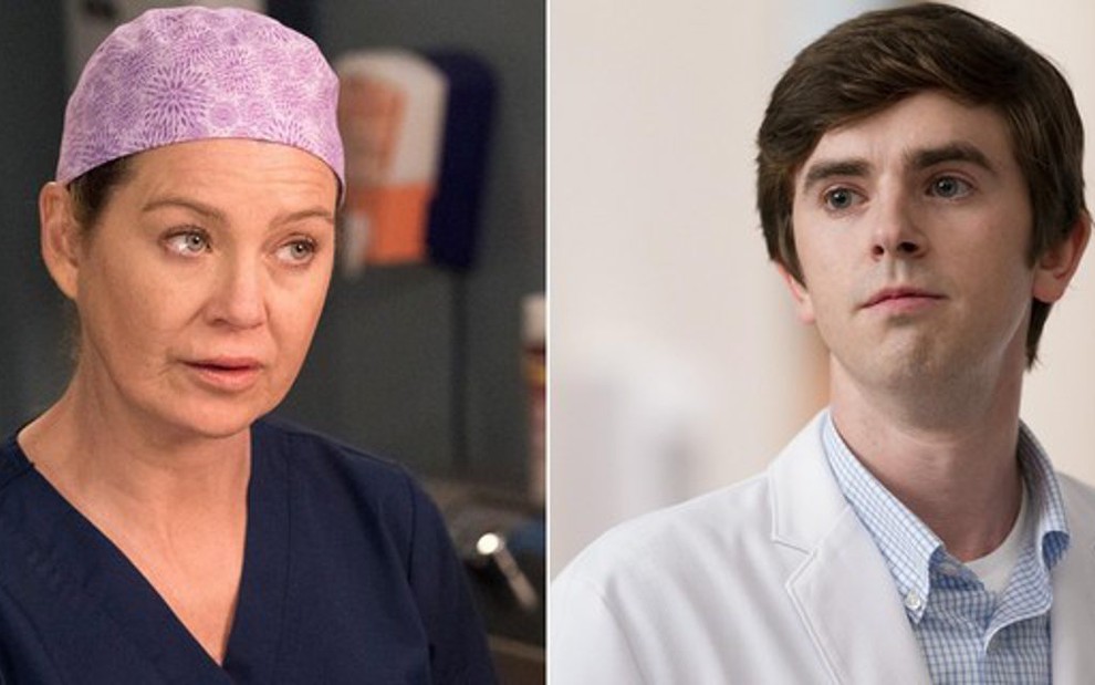 Ellen Pompeo em Grey's Anatomy e Freddie Highmore em The Good Doctor; qual série faz mais o seu estilo? - Divulgação/ABC