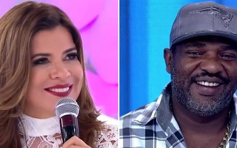 Mara Maravilha no SBT e Mr. Catra na Globo; dupla estará em reality show da Band, em maio - Reprodução/SBT/TV Globo