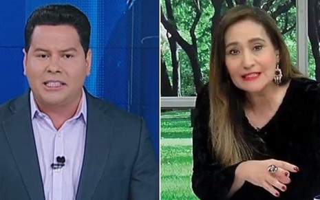Marcão do Povo e Sonia Abrão: apresentador do SBT está processando jornalista da RedeTV! - Reprodução/SBT/RedeTV!