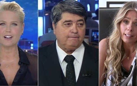 Xuxa Meneghel, José Luiz Datena e Adriane Galisteu, que saíram do 'índex' da RedeTV! - Reprodução