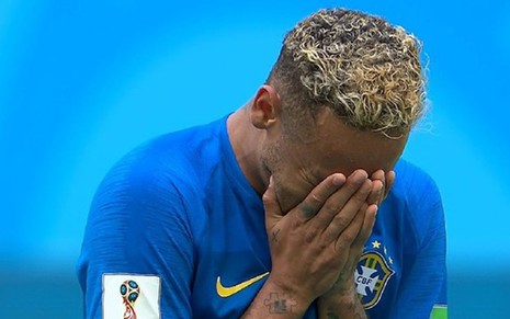 Neymar chora após vitória sofrida contra a Costa Rica pela fase de grupos do Mundial da Rússia - REPRODUÇÃO/SPORTV