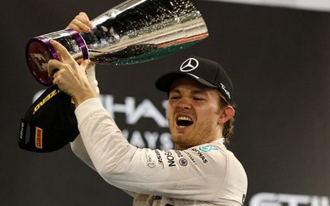 O piloto alemão Nico Rosberg comemora vitória no GP de Abu Dhabi de Fórmula 1 - Divulgação/FIA