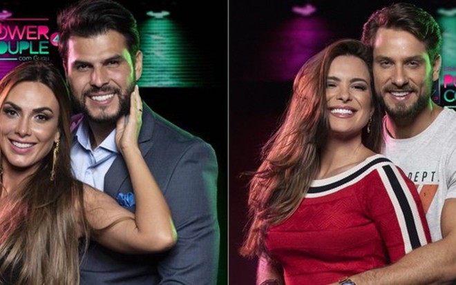 Nicole Bahls/Marcelo Bimbi e Eliéser Ambrósio/Kamilla Salgado venceram a repescagem e estão de volta ao Power Couple - EDU MORAES/RECORD