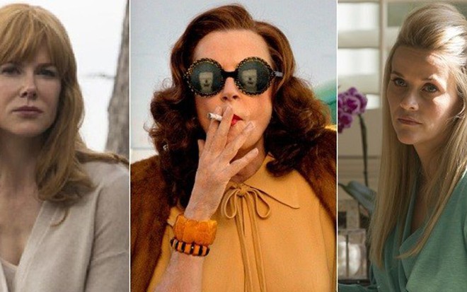 Nicole Kidman (à esq.), Susan Sarandon e Reese Witherspoon; atrizes buscam Emmy inédito - Divulgação/HBO/FX