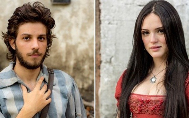 Chay Suede e Isabelle Drummond caracterizados para Novo Mundo, que estreará em 22/3 - Ellen Soares/GShow