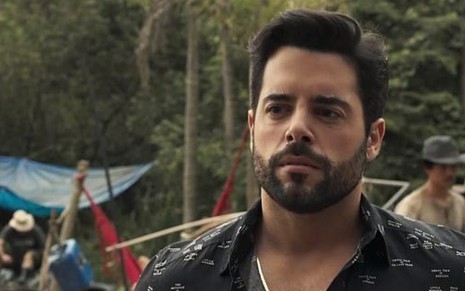Amaro (Pedro Carvalho) ficará soterrado com garimpeiros na novela das nove da Globo - Reprodução/TV Globo