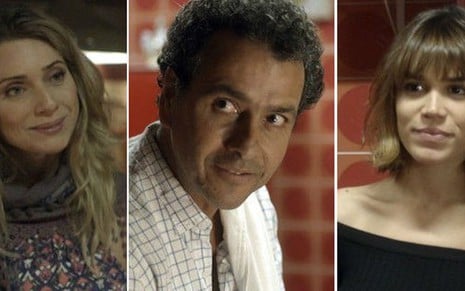 Monique (Letícia Spiller), Toni (Marcos Palmeira) e Maria (Carla Salle) terão cenas quentes - Montagem/Reprodução/TV Globo