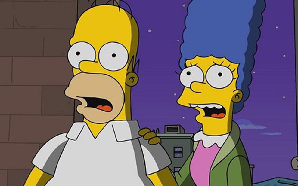 Homer e Marge Simpsons na 29ª temporada da animação; Comcast pretende pagar US$ 60 bi pela Fox - Divulgação/Fox
