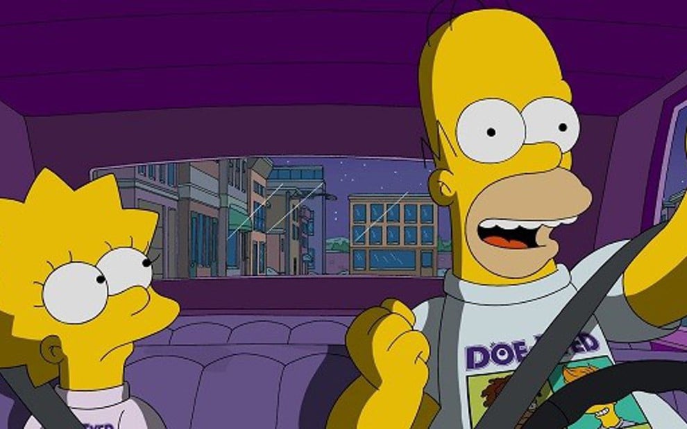 Lisa e Homer na atual temporada de Os Simpsons; animação popular agora é da Disney - Divulgação/Fox