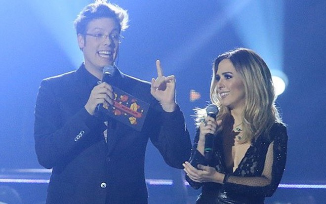 Fabio Porchat e Tatá Werneck durante o Prêmio Multishow, realizado na terça (25) - Murillo Tinoco/Multishow